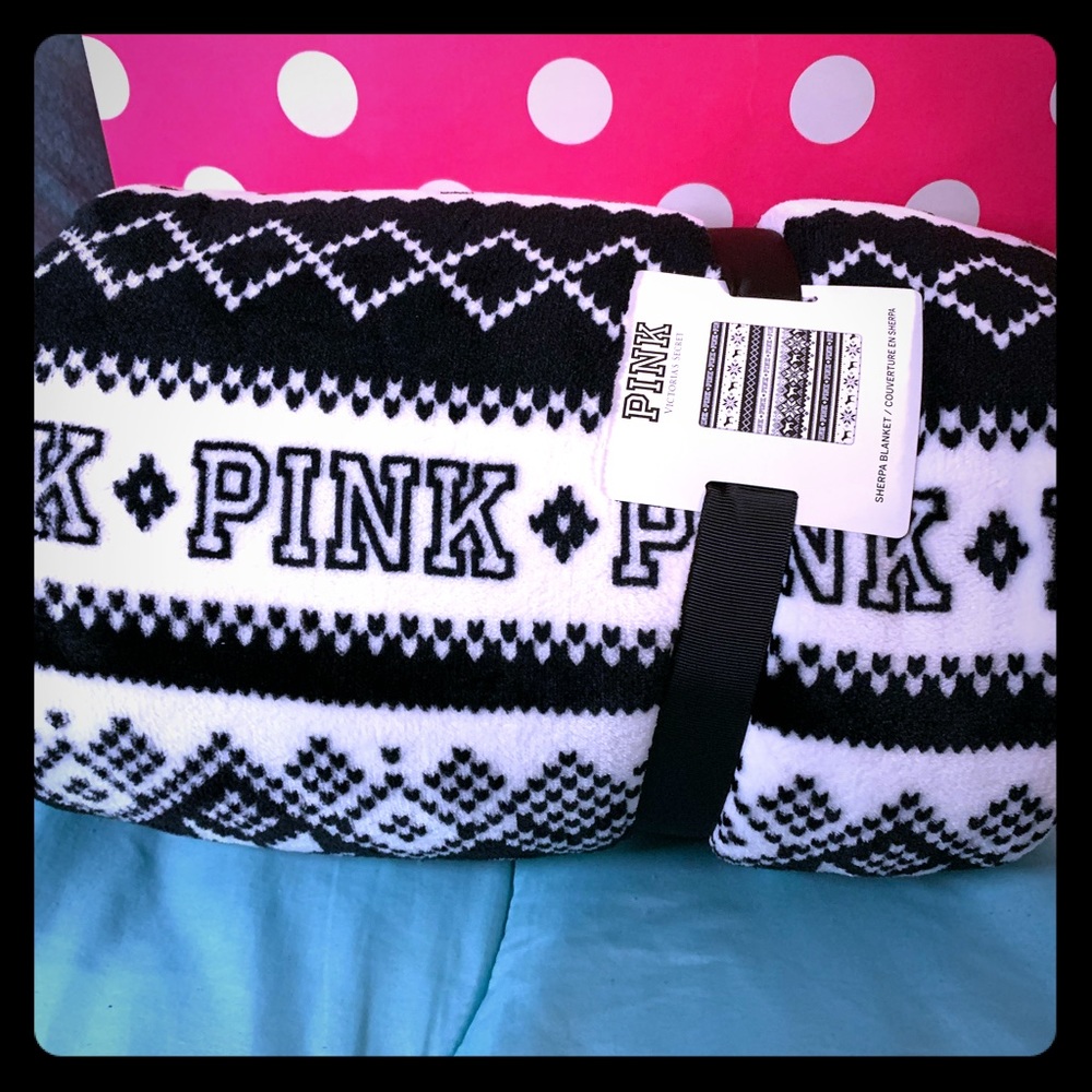 Pink Victoria’s Secret Sherpa Blanket